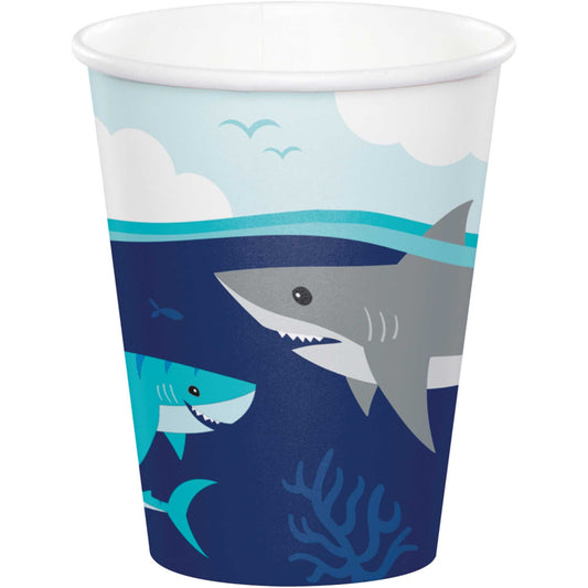 Shark Party Cups Paper 266ml