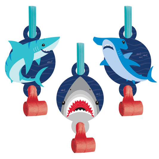 Shark Party Blowouts with Medallions
