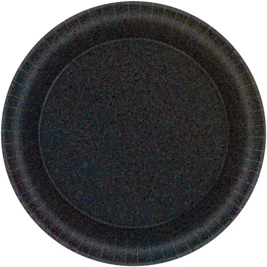 Prismatic 17cm Black Round Paper Plates