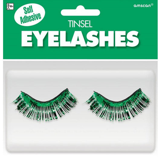 Tinsel Eyelashes - Green