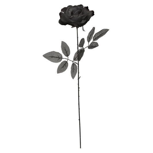 Black Fabric Rose