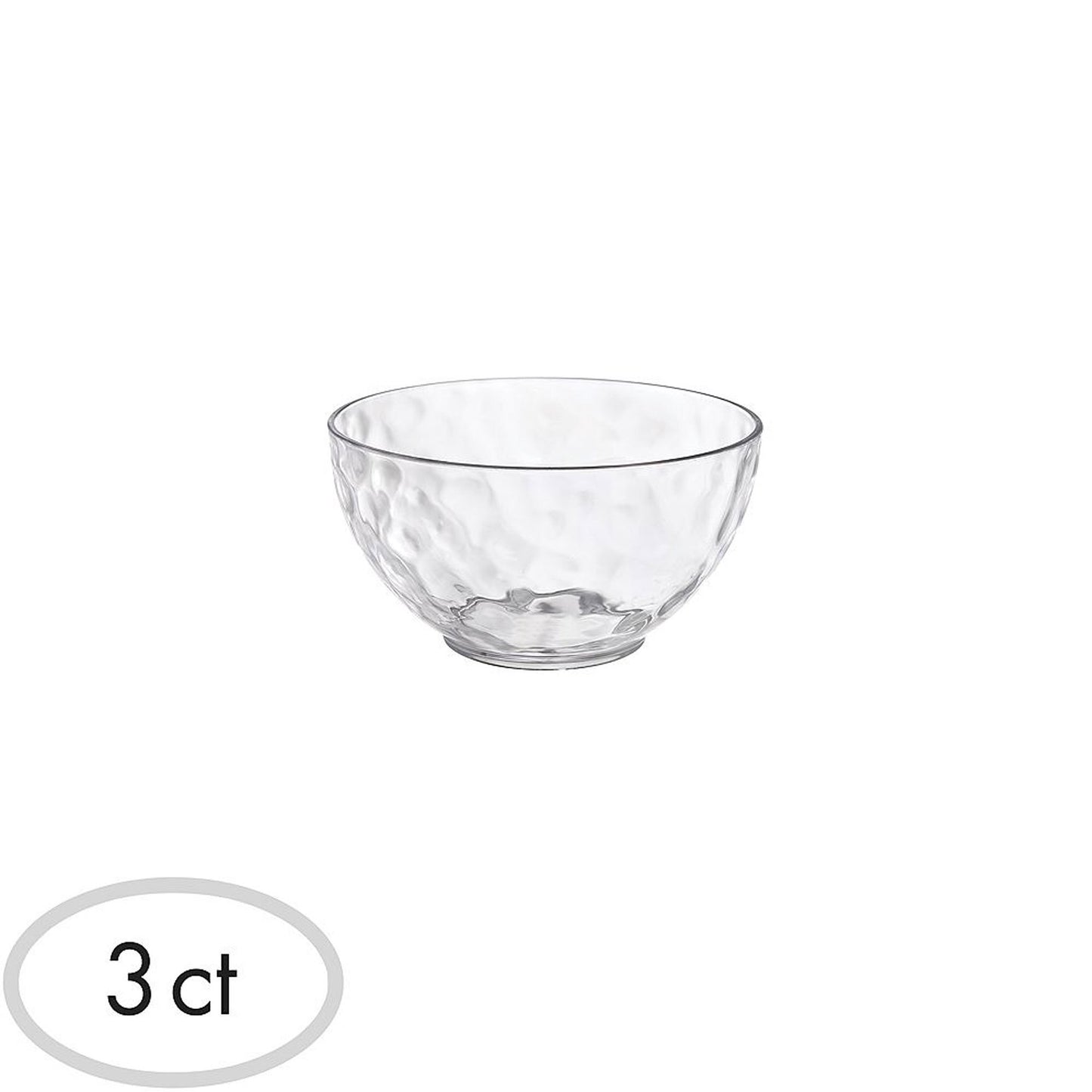 Premium Bowls Clear Hammered Look