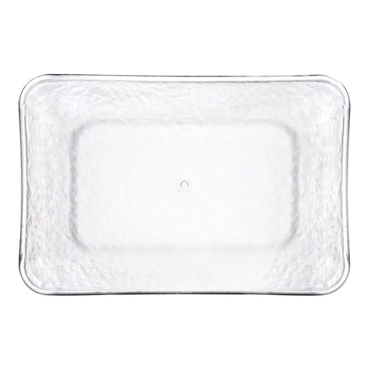 Premium Rectangular Tray Clear Hammered Look