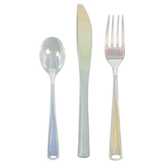 Shimmering Party Iridescent Assorted Cutlery Set