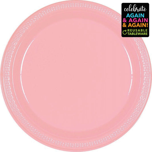 Premium Plastic Plates 26cm 20 Pack - New Pink