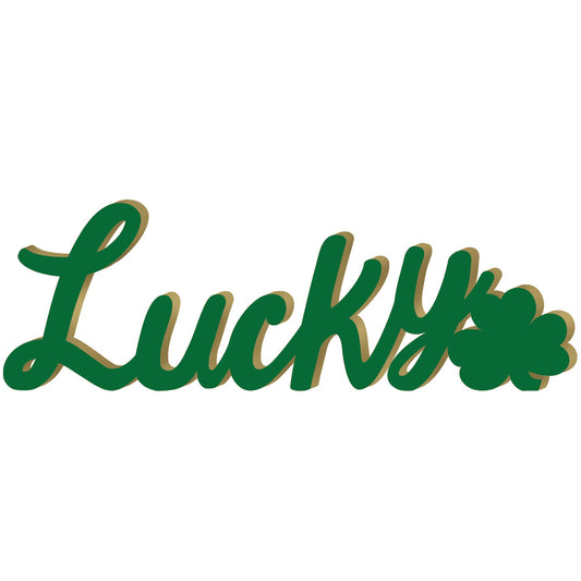 Irish Lucky & Shamrock MDF Standing Sign