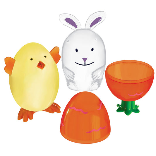 Easter Shaped Eggs Assorted Plastic Fillable Favors