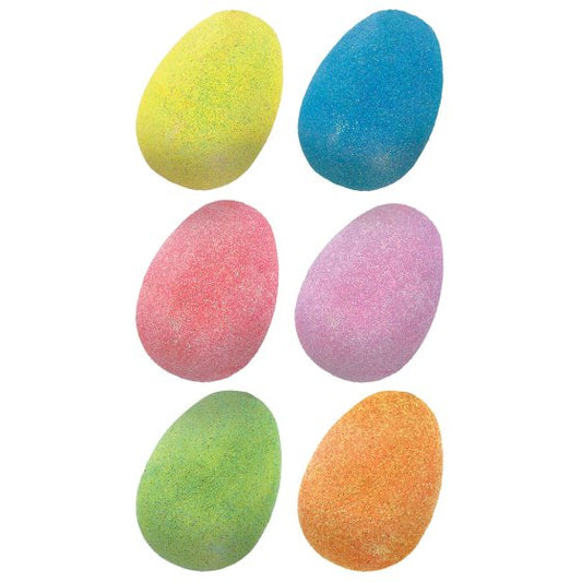 Easter Eggs Small Glittered Plastic Fillable Favors