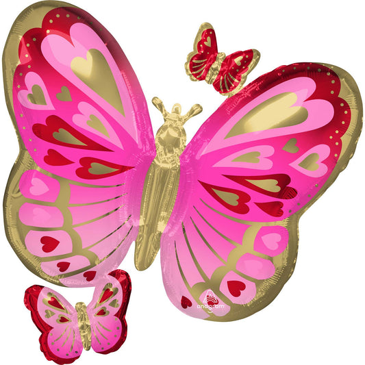 SuperShape Butterfly Red, Pink & Gold P35