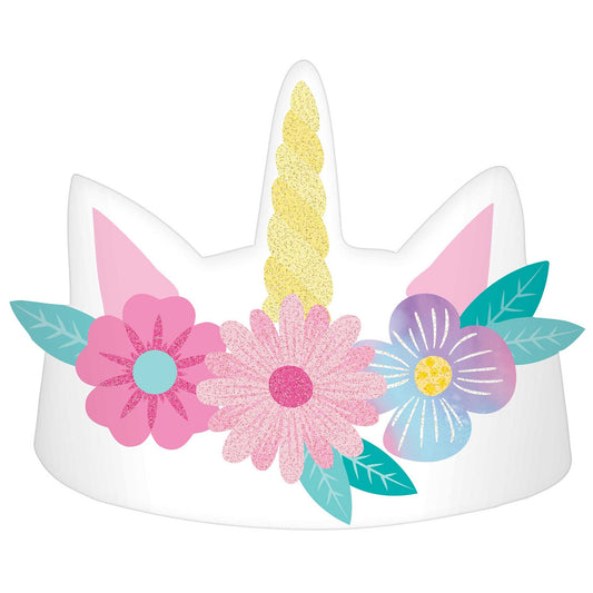 Enchanted Unicorn Glittered Paper Crowns