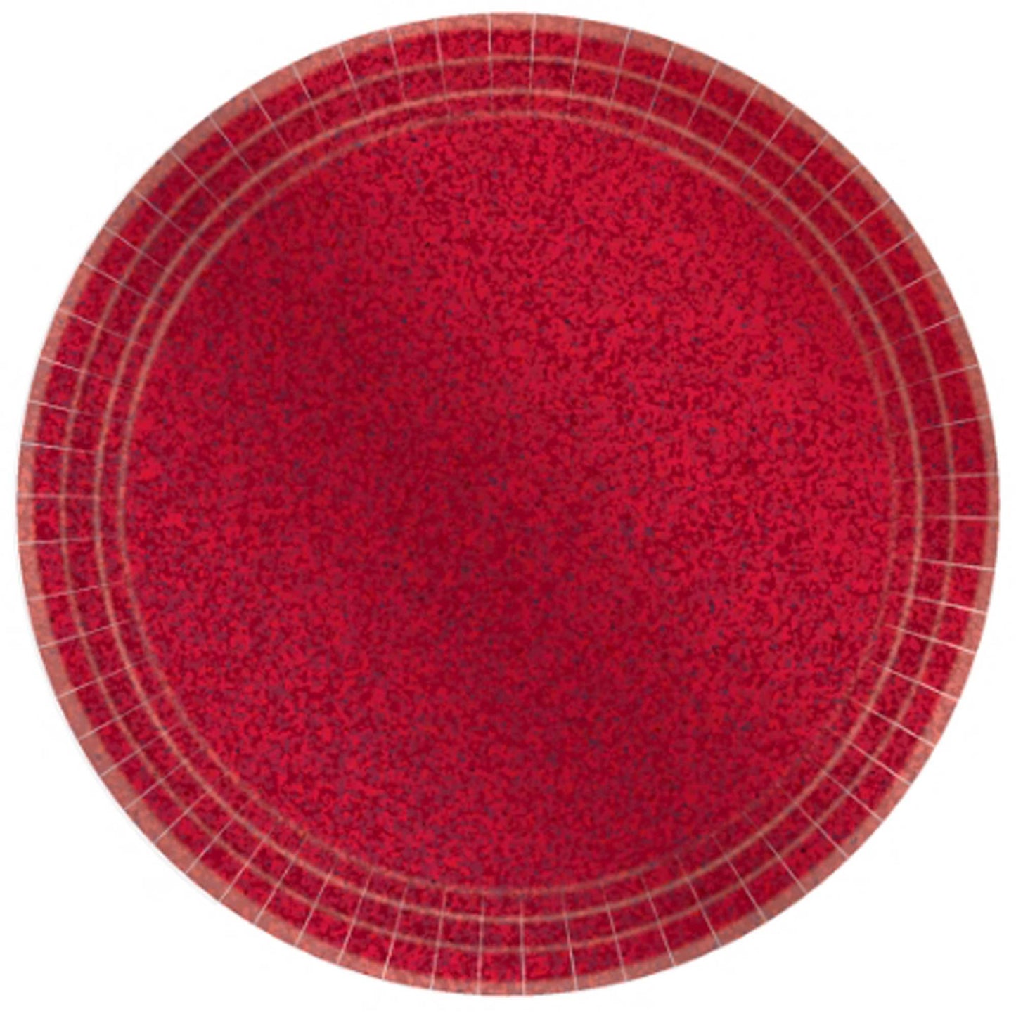 Prismatic 17cm Apple Red Round Paper Plates
