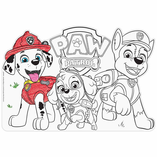 Paw Patrol Adventures Colour In Placemats