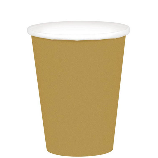 266ml Cups Paper 20 Pack - Gold