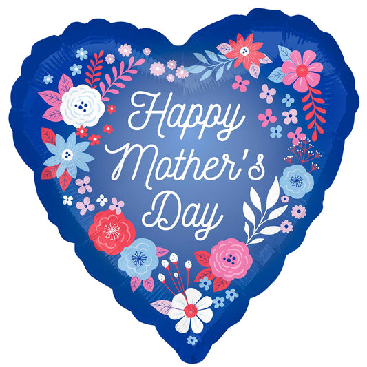 45cm Standard HX Happy Mother's Day Blue Artful Florals S40