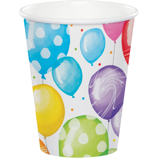 Balloon Bash Birthday Cups Paper 266ml