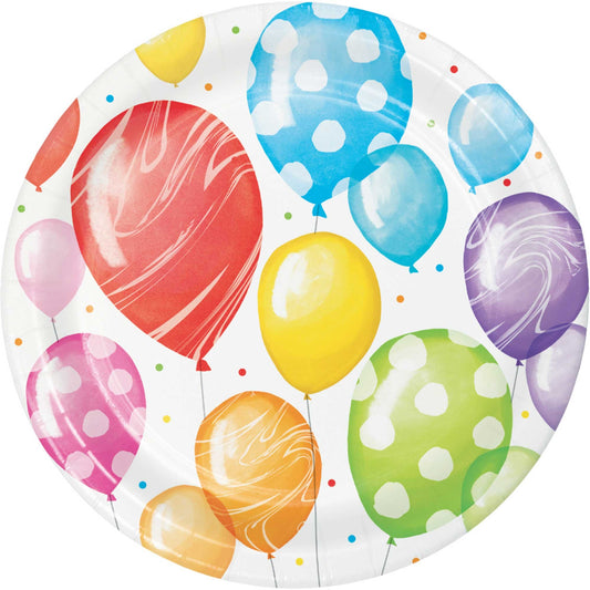 Balloon Bash Birthday Lunch Plates Paper 18cm NPC