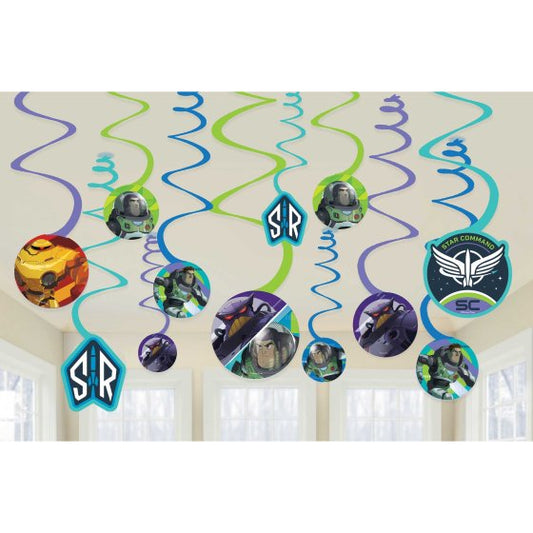 Buzz Lightyear Spiral Swirls Hanging Decorations