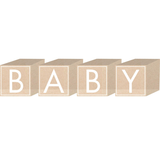 Ready to Pop MDF Baby Block Favors