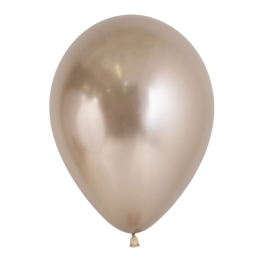 Sempertex 12cm Metallic Reflex Champagne Latex Balloons 971, 50PK