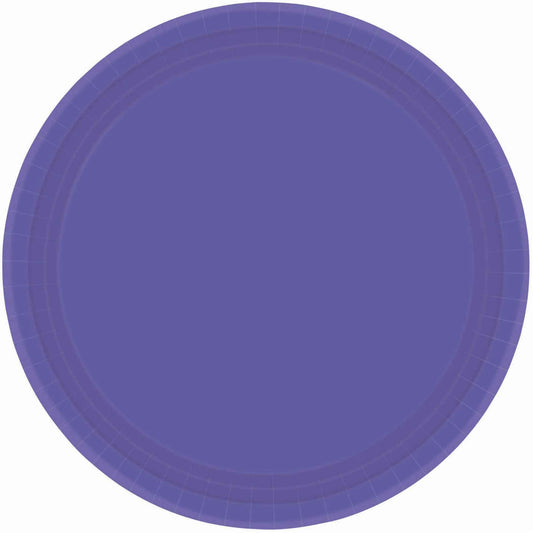 Paper Plates 26cm Round 20CT - New Purple