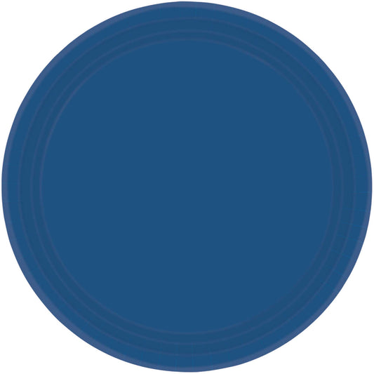 Paper Plates 26cm Round 20CT - Navy Flag Blue