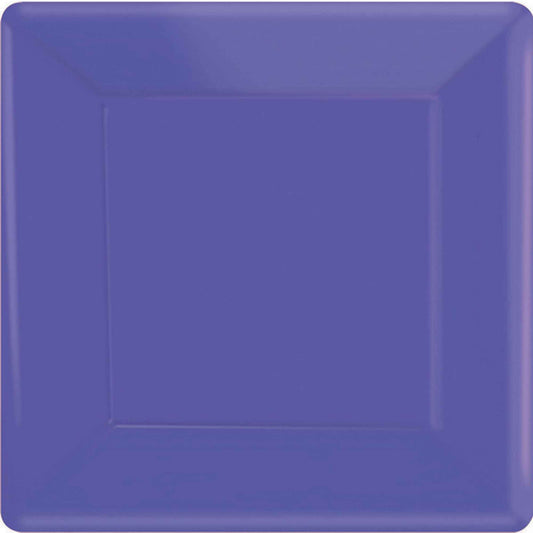 Paper Plates 26cm Square 20CT - New Purple