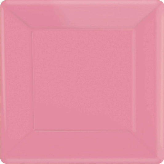 Paper Plates 26cm Square 20CT - New Pink