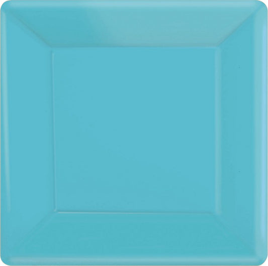 Paper Plates 26cm Square 20CT - Caribbean Blue