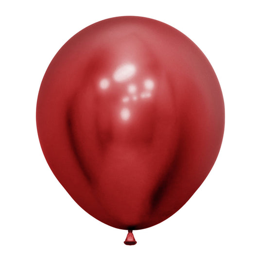 Sempertex 60cm Crystal Reflex Red Latex Balloons 915, 3PK