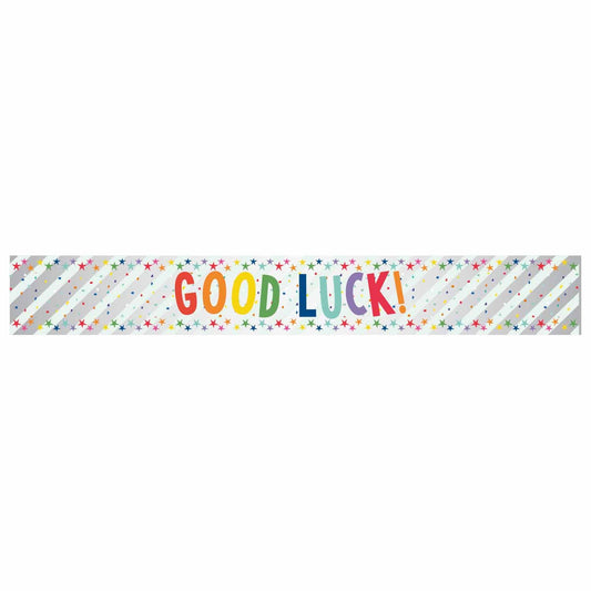 Banner Good Luck Multi-Coloured Foil 2.7m