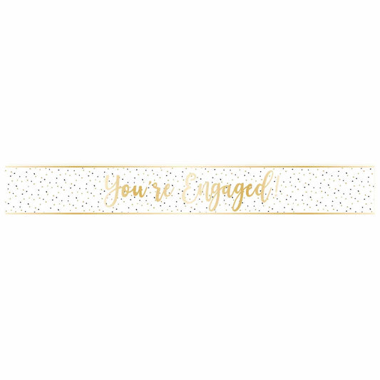 Banner You're Engaged Gold Foil 2.7m