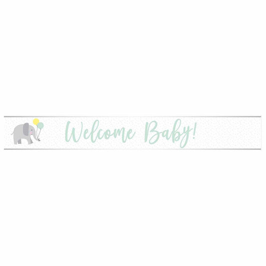 Banner Welcome Baby Blue Foil 2.7m