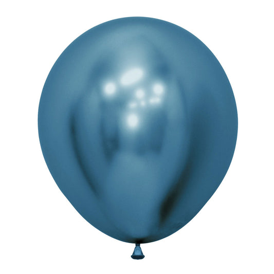Sempertex 45cm Metallic Reflex Blue Latex Balloons 940, 6PK