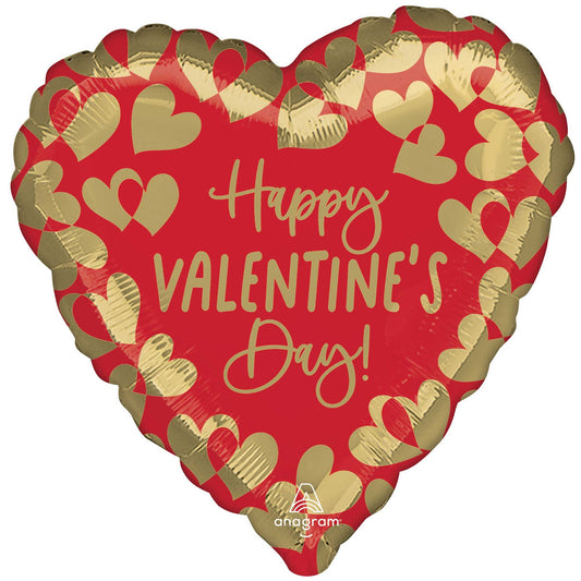 Jumbo HX Happy Valentine's Day Golden Hearts P32