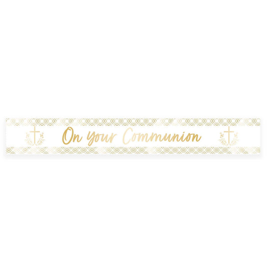 Botanical Celebration On your Communion Foil Banner