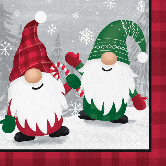 Holiday Gnomes Lunch Napkins
