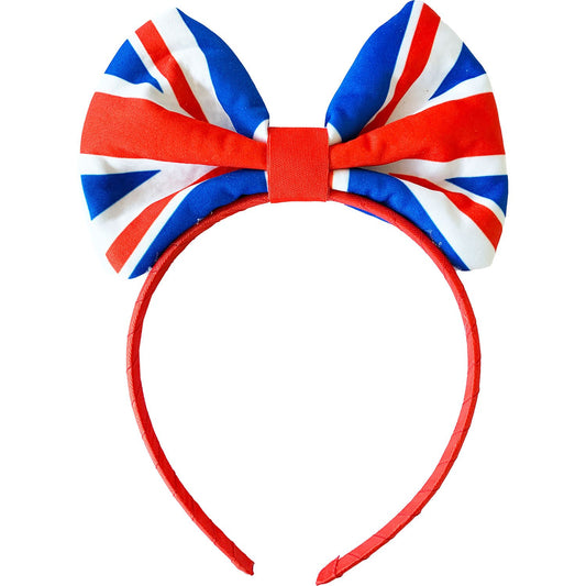 Patriotic British Flag Bow Headband