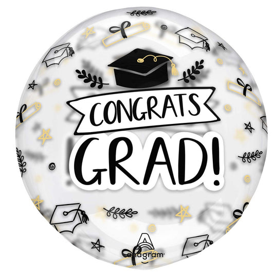Printed Clearz Congrats Grad Clearly Sketched G20