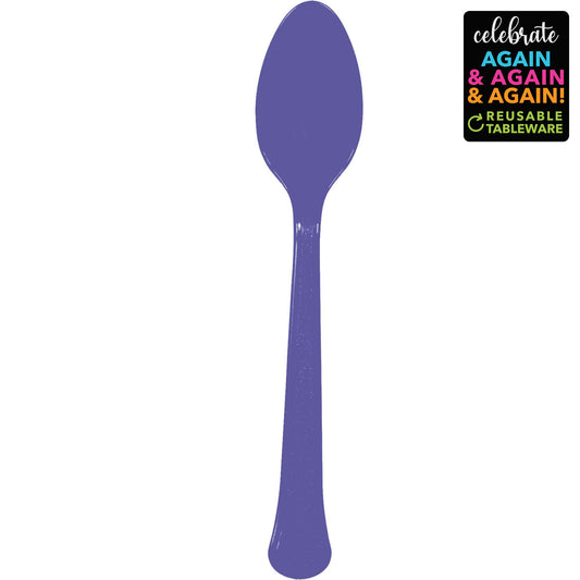 Premium Spoons 20 Pack New Purple - Extra Heavy Weight