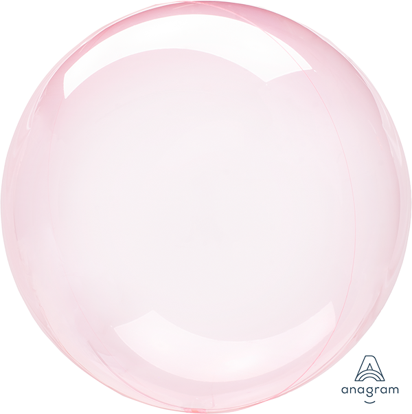 Crystal Clearz Dark Pink Round Balloon S40