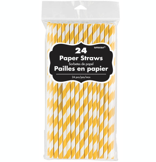 Paper Straws Yellow Sunshine