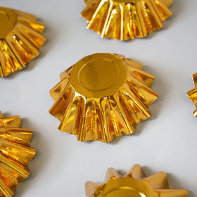 Gold Bloom Baking Cups