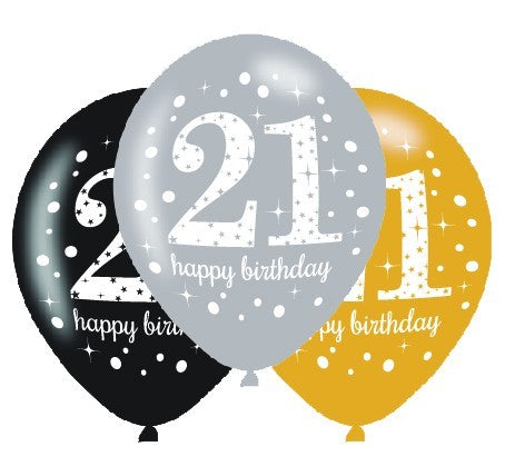 Sparkling Celebration 21 30cm Latex Balloons
