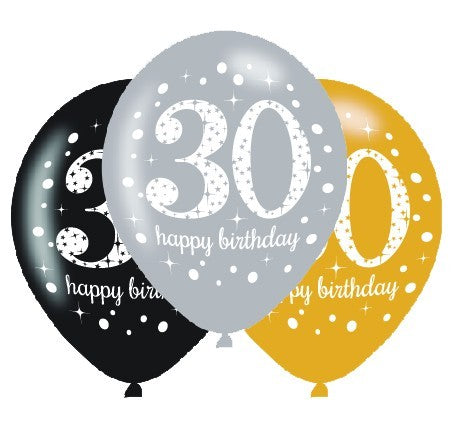 Sparkling Celebration 30 30cm Latex Balloons