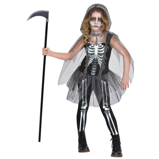 Costume Skeleton Reaper Girls 12-14 Years