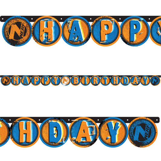 Nerf Letter Banner Happy Birthday 13cm x 2.18m