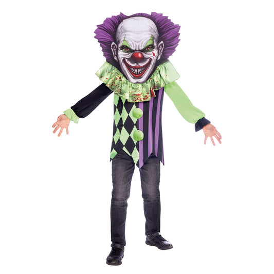 Costume Scary Clown Big Head 8-10 Years