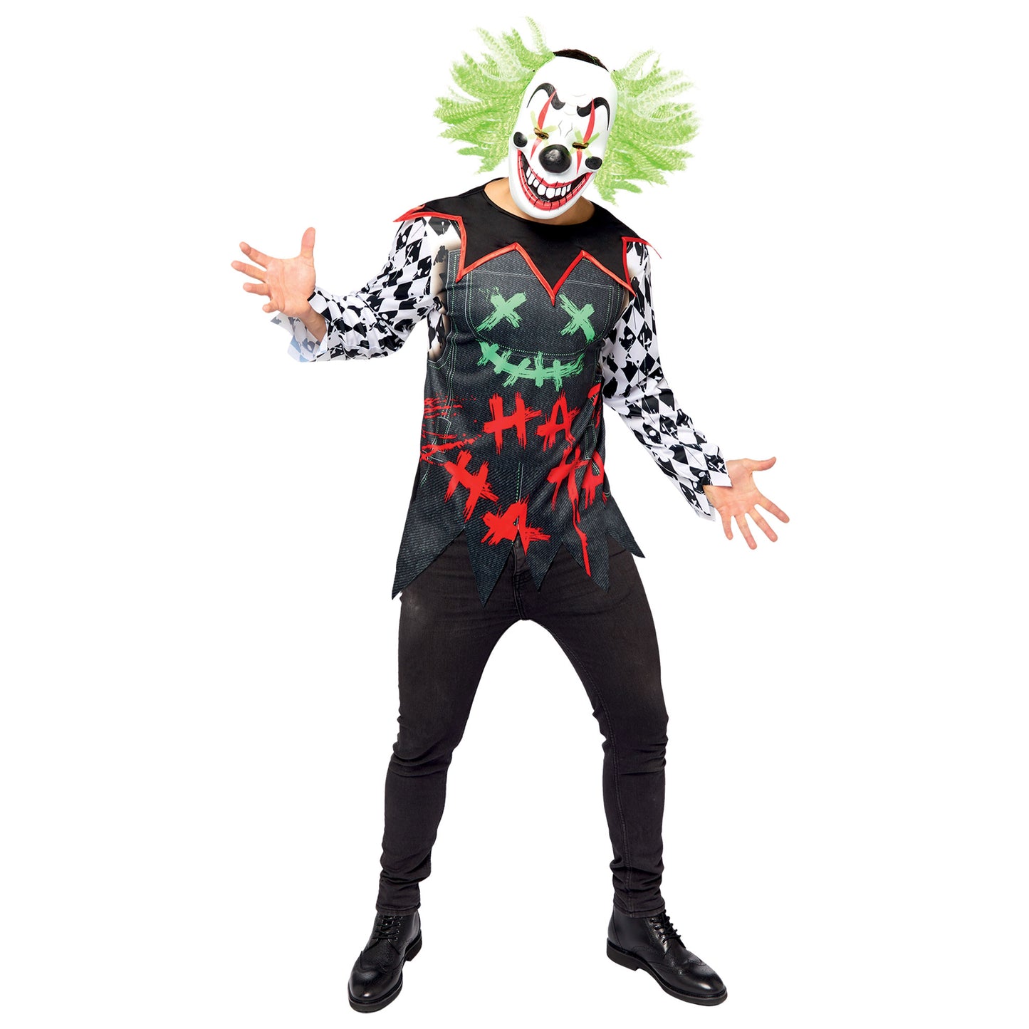 Costume Haha Clown Set Men's Adult Plus Size