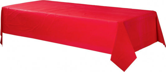 Plastic Rectangular Tablecover-Apple Red