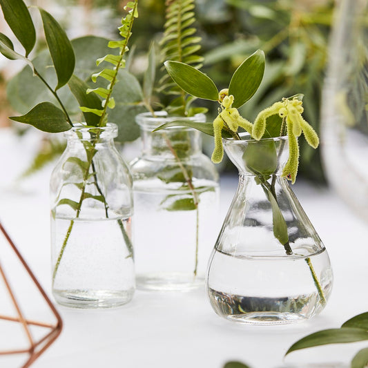Botanical Wedding Decorations Glass Bottle Set